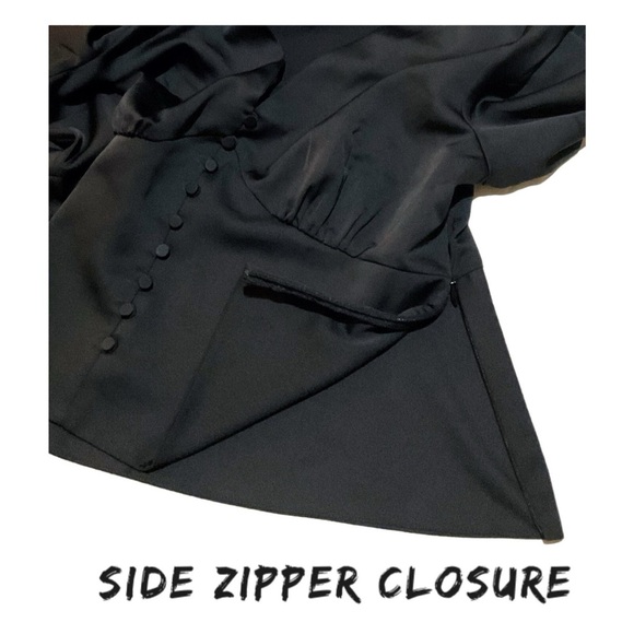 J. Crew V-Neck Button Front Satin Blouse Size 8 - Picture 5 of 15